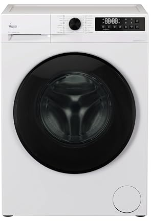 Hoover Pro Wash&Dry Series 3 Freestanding Washer Dryer, 10kg Wash + 6kg Dry, 1400 RPM, A-20% Rated, Wi-Fi Connected, ProActive Wash, White & Black Door, 55x60x85 cm - HBWR 4106B8-80