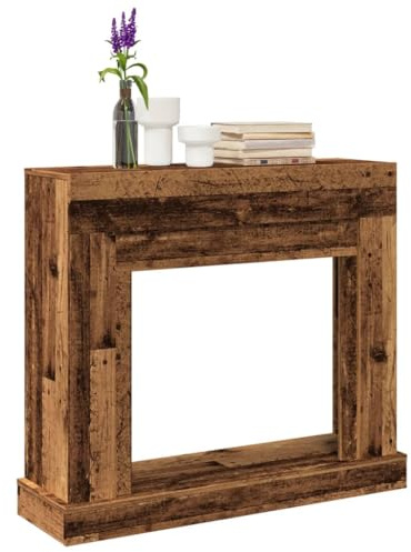Manteau de Cheminée, Console Cadre de Cheminée Décorative Vieux Bois 100x30x87,5 cm Bois d'ingénierie