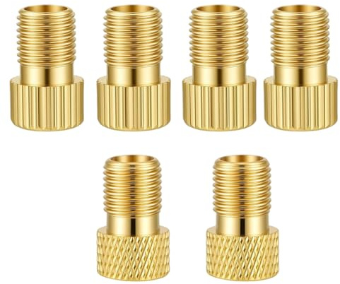AVUELOI Adaptador de válvula francesa, 6 piezas, válvula de bicicleta, accesorios de válvula de automóvil para bicicleta, accesorio para bomba de aire Presta a Schrader, accesorios para bicicleta
