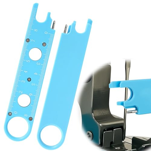 Jack - Enfile-aiguille rapide pour machine à coudre - Outil de couture multifonction avec règle magnétique - Aide à la couture automatique pour quilting à la maison, changement de vêtements