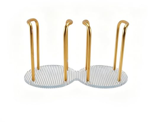 Ticha Dispensador de vasos de papel dorado, dispensador de vasos de fiesta, para tazas, hogar, bar (23 x 13 cm)