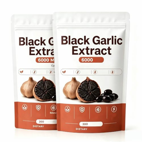 Extrakt av svart vitlök, växtbaserat, för vuxna, 300 kapslar (2-pack)