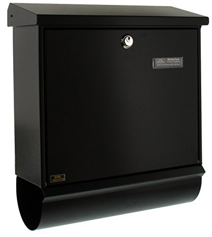 BURG-WÄCHTER, Boîte aux Lettres avec Boîte à journal Intégré, Format de Fente : A4, Norme UE EN 13724, Acier Galvanisé, Comfort-Set 91300 S, Noir