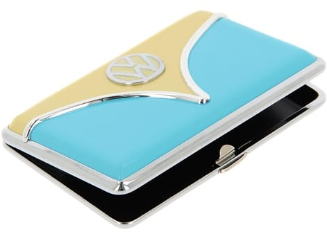 Polyflame Brisa VW Collection - Étui à Cartes de Visite Volkswagen avec la façade élégante du Combi T1 10,8 cm (Crème & Bleu)