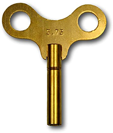 Pevak® Chiave di Carica per Orologi da Camino, Regolatori, da Parete e Grandi Orologi in Ottone - Chiave Quadrata 3,75mm