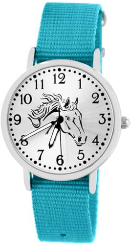 Pacific Time 10408 Montre enfant analogique à quartz avec bracelet en textile 10408