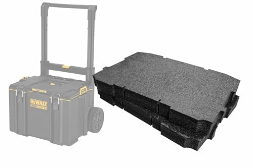 Shadow Foam ToughSystem 2.0 Rullande verktygslåda skuminlägg [Twin Pack] Skär och skala av skuminlägg för DeWalt ToughSystem 2.0 verktygslådor | Verktygsorganisation, Kaizen, 5s, verktygsförvaring (50 mm, svart)