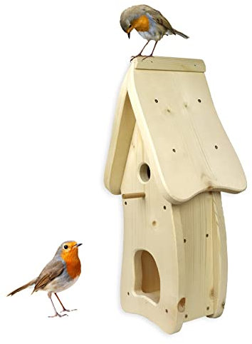 Premium Nistkasten (NB1 Bausatz) mit Vogelfutterhaus - Nistkästen Vogelhaus Vogelhäuschen