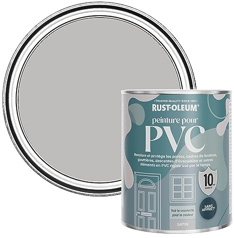Rust-Oleum Grey uPVC Door and Window Paint In Satin Finish - Flint 750ml