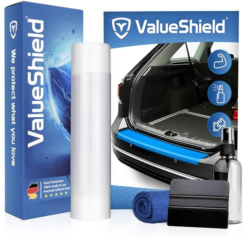 ValueShield Protection de seuil de chargement compatible avec VW Golf 8 VIII Variant 2020-2027 (5 portes, Break) : Film haute performance, protection de peinture et anti-rayures pour coffre