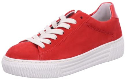 Gabor Damen Low-Top Sneaker, Frauen Halbschuhe,Turnschuhe,Laufschuhe,schnürschuhe,schnürer,straßenschuhe,Sportschuhe,fire/Rosso,42 EU / 8 UK