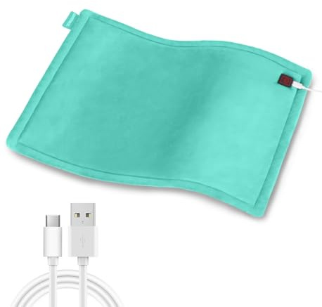 Comfheat Cuscino riscaldante USB, 5 V, per alleviare il dolore, 3 livelli di riscaldamento e spegnimento automatico, terapia termica per alleviare il dolore in caso di crampi addominali (40 x 30 cm
