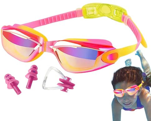 Generisch schwimmbrillen für Kinder schwimmmaske Kinder UV-Schutz Anti-Fog Beschichtung Jugendbrillen Schwimmbrillen - Wasserdichte Anti-Fog-Klare-Sehgläser, UV-Schutz für Kinder Teenager