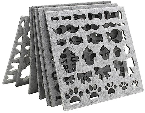 Angoily 7piezas Molde Fieltro De Aguja Para Diy Plantilla De Aplique y Bordado Molde Fieltro Perforado Para Manualidades Kit Inicial Apto Para Principiantes