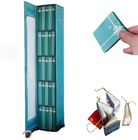 24 Mini Books Advent Calendar 2025, Mini Book Halloween Christmas Advent Calendar 2025, Minis Books Ornament Advent Calendar for Book Lovers Gifts, Small Decoration for Home Office (A)
