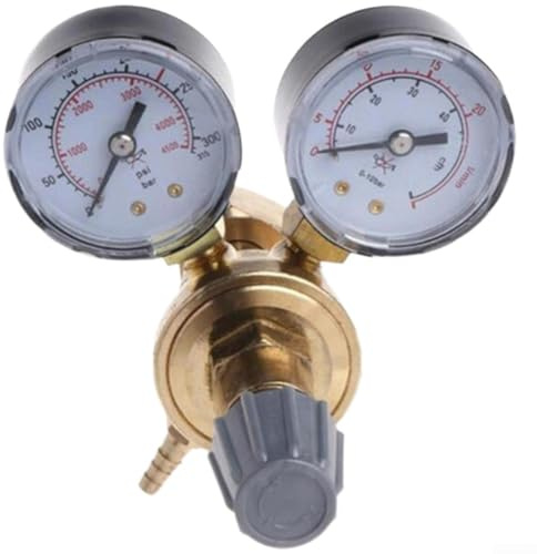 Pressure Reducer with Internal Thread W21 8 Copper Body and Pressure Gauge Designed for Argon and Carbon Dioxide Gas Systems Operating between 0 and 40 Degrees Celsius