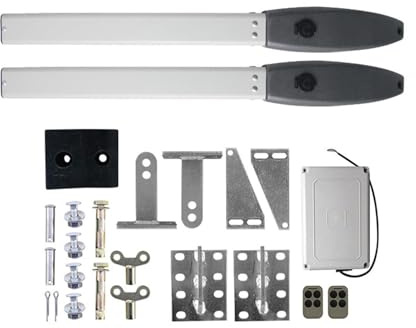200KG Electric Swing Gate Opener Arms Drive with Multi Remote Control Optional Home Garage Swing Door Operator Motor Actuator Heavy Duty Support(Folding Door)