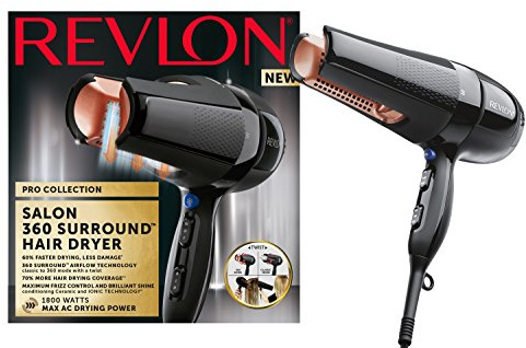Revlon Pro Collection Salon 360 Surround Ac Hair Dryer, 1800 watt
