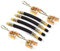 HPiano Válvula de extensión 4 pcs con 4 Abrazaderas 180mm, Flexible de Goma neumático válvula Adaptador para Coche camión autobús, Extensión Universal de Válvula de neumático de Goma