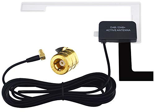 YILIANDUO DAB Car Aerial Car Radio Aerial SMB Female plug Digtial Aerial DAB Antenna Windshield Glass Mount with RG174 3M/9.8ft Cable for DAB Car Radio Pioneer Clarion Kenwood Alpine JVC