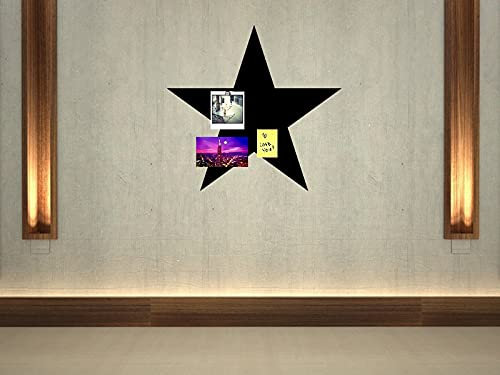 Magnetic Blackboard Film Star | for Chalk & Chalk Pens | Self-Adhesive | Magnetic | Many Sizes | Chalkboard Magnetic Adhesive Film (44 x 42 cm Star)