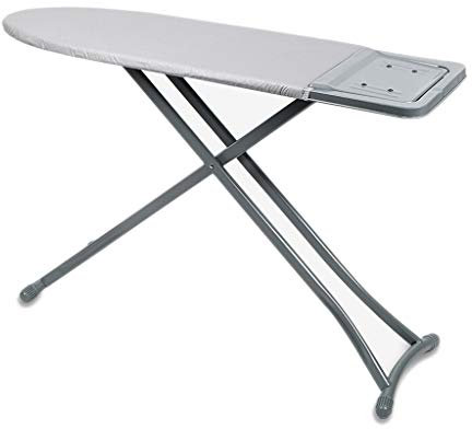 ItzZa Estante de Planchado Grande para el hogar, Plegable, con Placa de Hierro, Mesa de Planchar portátil Plateada de 113x79cm