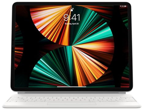 Apple Magic Keyboard (für iPad Pro 12.9-zoll 3 - 6. Gen, iPad Air 13-zoll M2) (QWERTY Englisch) Weiß (Generalüberholt)