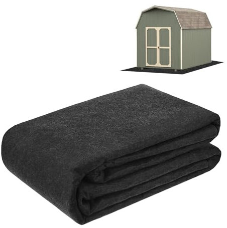 M METERXITY Outdoor Storage Shed Mat, 4x8.3 FT Waterproof Small Shed Flooring Mat for Patio Furniture Floor Protecting from Wear/Liquid/Dust/Oil, Non-Slip Carport Pad [Grey]