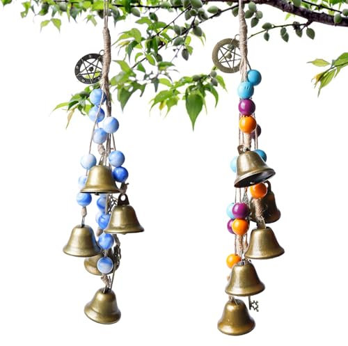 Campane a vento da giardino, per esterni, da appendere, in metallo, fatti a mano, per veranda, giardino, casa, balcone, decorazione per finestre