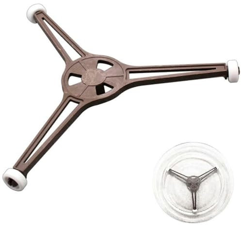 CABLEPELADO Soporte Giratorio para Microondas Universal – Repuesto para Plato de 245 mm con 3 Ruedas y Conector en Forma de D, Accesorio de Reemplazo Compatible con Microondas Estándar