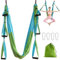 Aerial Yoga Swing Set, Ultra Starkes Hängematten-Kit-Set Aerial Trapeze Yoga Hängematten-Kit, Antigravitation Deckenbehang Flying Sling Inversionsübungen Schaukel 200kg Tragkraft