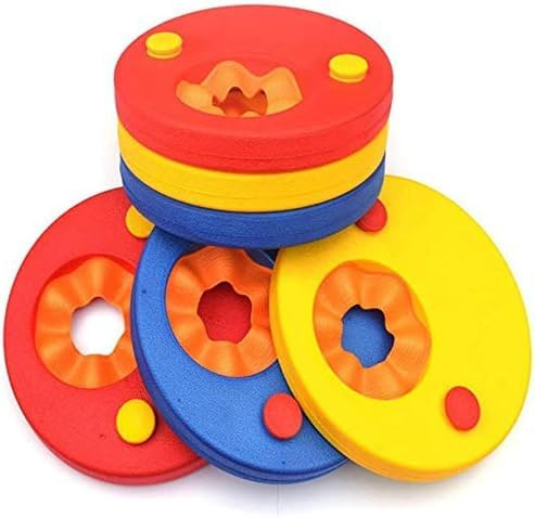 Kids Swimming Float Discs Eva Foam - Arm Bands Floating Sleeves Rings for Baby Pool Summer Swimming Supplies, Beach - 6 Pcs/Set