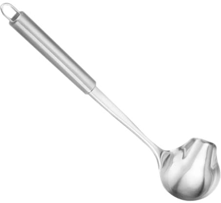 TOPPERFUN Cucchiaio Versatile Acciaio Inossidabile con Beccuccio per Cucchiaio da Salsa Lavabile Lavastoviglie Utensile per Salse Design Ergonomico