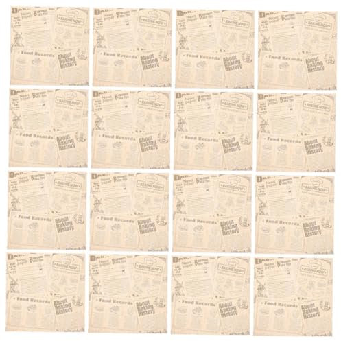 OUNONA 100 Hojas Envoltura de Comida Antigrasa de Periódico Hamburguesas y Sándwiches Uso Doble Fiestas