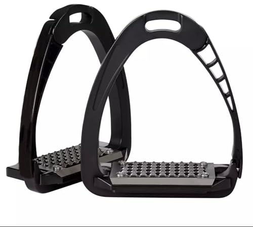 EXTREME Nero Cavallo Sicurezza Ramponi Sgancio Rapido Alluminio Staffa 4.75 Stabile Cavaliere Comfort e Sicurezza Design