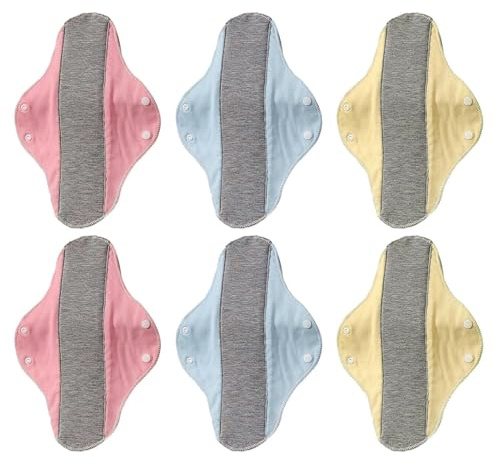 Assorbenti In Tessuto - Assorbente Lavabile | Assorbenti Mestruali Riutilizzabili, 6 Pezzi Morbidi Tovaglioli Lavabili E Traspiranti, Per Il Recupero Quotidiano, Casa, Interni, Esterni, Viaggi,