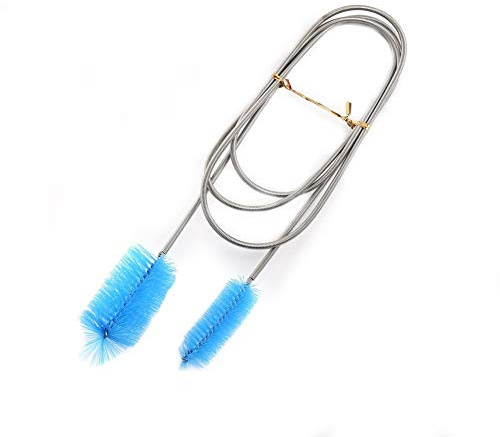Rohrbürste Aquarium Reinigungsbürste Doppel Schlauchbürste Wasser Schlauch Rohr Bürsten Filter Pumpe Rohr Bürste Reiniger für Aquarium Wasserschläuche (Blau) …