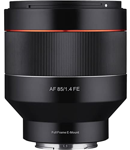 Samyang AF 85 mm / F1.4 Sony FE - Objectif plein format à focale fixe portrait 85 mm pour appareils photo hybrides Sony Alpha, plein format et APS-C avec Sony E Mount, FE Mount