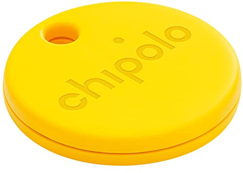 Chipolo One - 1 Pack - Localizzatore di chiavi, Tracker Bluetooth per chiavi, Borsa, Avvisi gratuiti fuori portata, Funziona con l'app Chipolo (compatibile con iOS e Android) GIALLO