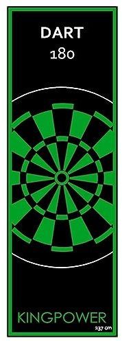 Kingpower Dart Teppich Matte Steeldart Zubehör Grün Dartpfeile Dartboard Dartteppich Target Oche Darts Abwurflinie Schutz Gummi Boden Dartscheibe 237 x 80 cm