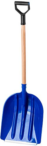 KADAX Pala de arena con mango largo de madera, pala con mango en D, pala de nieve, pala de jardín con bordes redondeados (plástico)