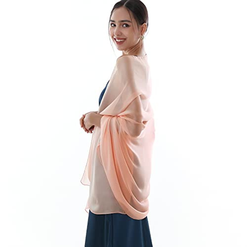 RIIQIICHY Chal para mujer, sensación sedosa, ligero, de gasa, pashmina, chal de boda para vestidos de noche