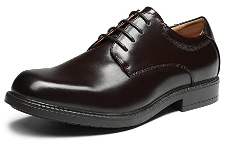 Bruno Marc Scarpe Eleganti Uomo Casual Stringate Scarpe da Abito,Size 42,Marrone Scuro,DOWNING-02-E