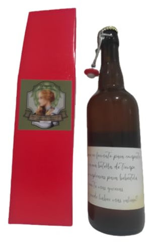 Cerveza Artesana Valles del Lúpulo (1 botella de75 cl, con estuche rojo efecto piel), regalo en formato para compartir.