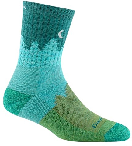 Darn Tough Womens Treeline Micro Crew Midweight Sock M AQUA