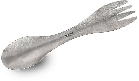 SOLOHIKE 2-in-1 Göffel Titan, Gabel und Löffel, leichtes Campingbesteck Camping Besteckset Outdoor Besteck, für Outdoor-Rucksackreisen, Wandern