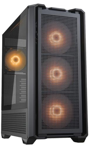 Cougar MX600 RGB Full Tower schwarzes Gehäuse mit 4 x ARGB-Lüftern