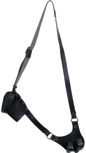 GORGECRAFT Black Adjustable Sword Scabbard Belt with Sword Frog Leather Medieval Pirate Dagger Holster Sword Shoulder Strap Sheath Holder Costume LARP Cloth Accessory for Knight Warrior Cosplay