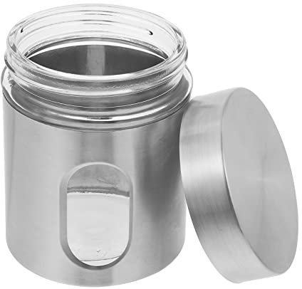 MAGICLULU Barattolo Per Conservazione Caffè Ermetico 600ml, Contenitore Per Tè e Sale a Grana Grossa in Acciaio Resistente e Vetro, Compatto Per Cucina Domestica e Organizzazione Alimentare