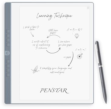 Penstar eNote 2 – The Whitest Paper Tablet | 10.3” 300 PPI Pen-Only Screen E-Ink Writing Tablet, Digital Notebook Includes Folio Cover & Two B5 Pens